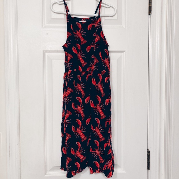 🌊Old Navy Lobster Print Sleeveless Dress Navy L